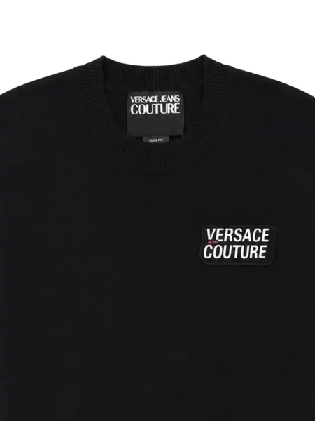 Pulover Versace Jeans Couture cu autograf negru