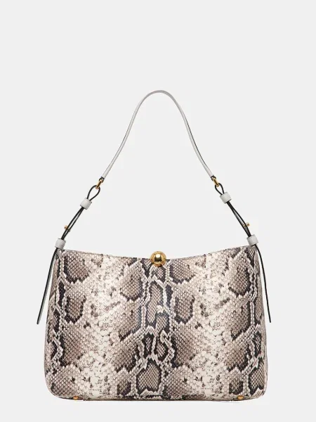 Torebka skórzana Furla bez fiszbin beżowa