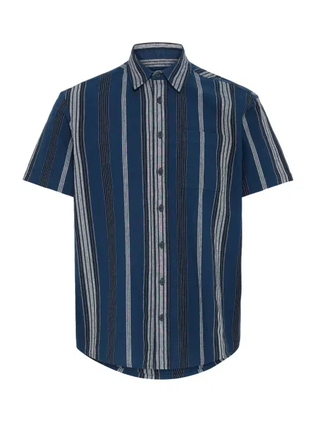 BLEND Košulja BHDANAS plava / morsko plava bijela