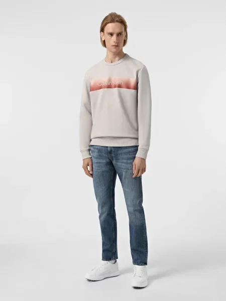 Світшот Calvin Klein світло-сірий сірий