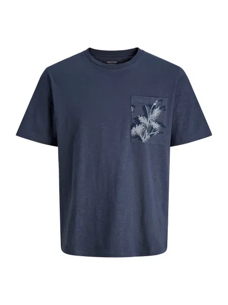 JACK & JONES Tricou JORMONTAUK bleumarin / porumbel albastru