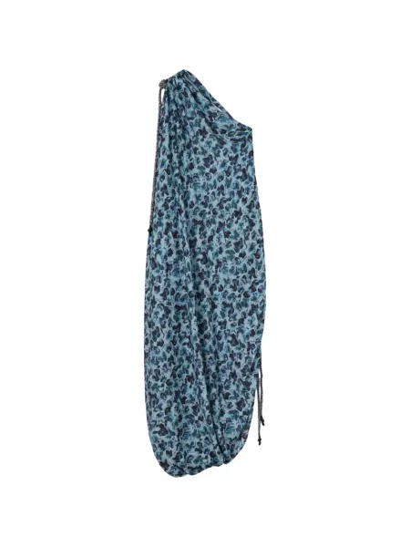 Rochie Rodebjer cu model floral cu imagine albastru