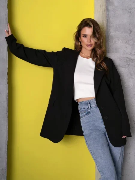 ISSA Plus Піджак Без підкладки чорний