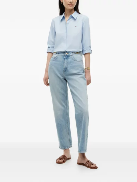 Blugi Tommy Hilfiger cu autograf albastru