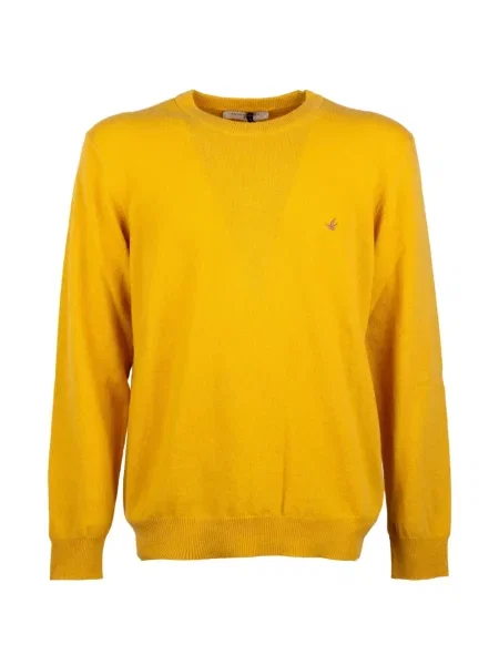 Pulover Brooksfield cu broderie cu decolteu rotund galben