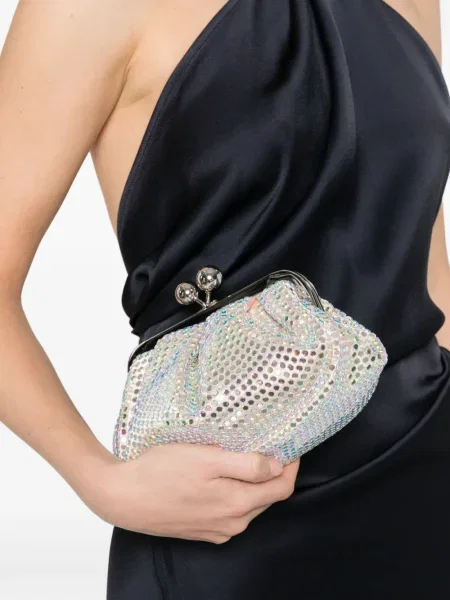 Geantă de călătorie Weekend Max Mara din piele roz