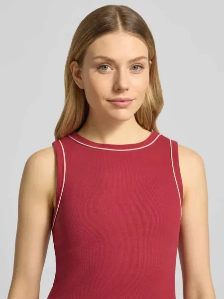 Sukienka midi o kroju regular fit z okrągłym dekoltem Jake*s Casual czerwona