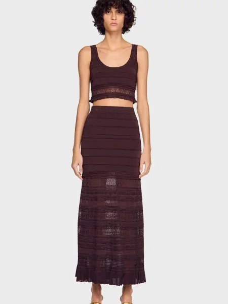 Спідниця Sandro коричнева