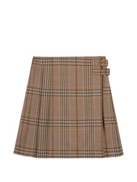 Fustă Burberry de lână în carouri