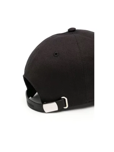 Czapka z daszkiem Alexander Mcqueen z logo czarna