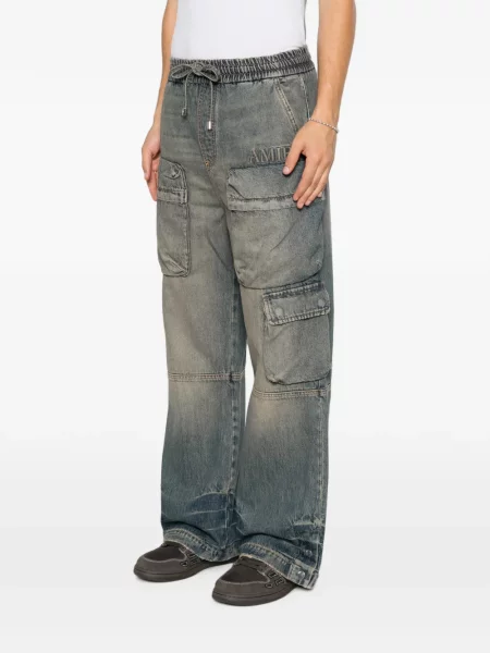 Pantaloni cargo Amiri cu cordon albastru