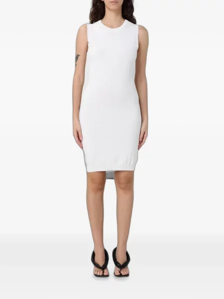 Rochie Emporio Armani fără mâneci tricotate alb