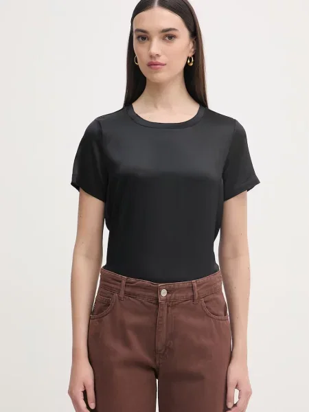 Haveone basic tričko s viskózou černé