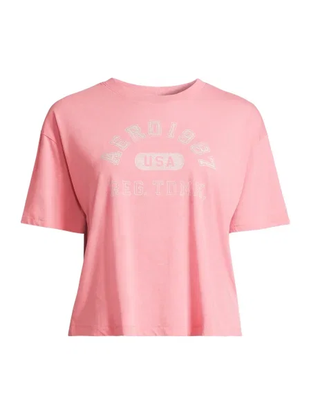 AÉROPOSTALE Tricou portocaliu piersică alb
