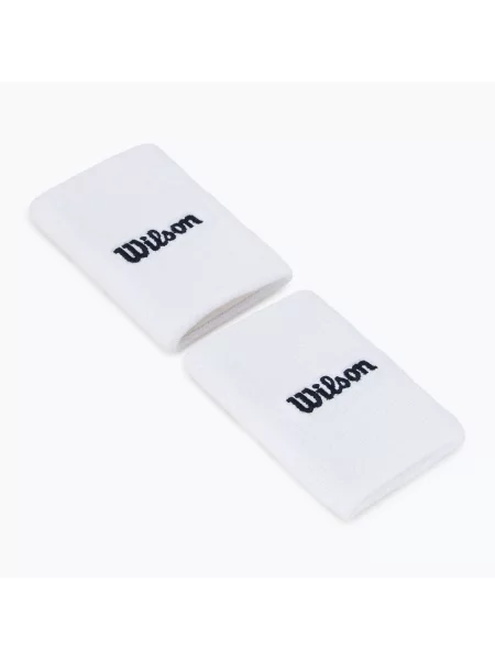 Широкий махровий браслет Wilson 2 шт яскраво-білий білий