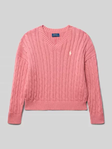 Sweter z dzianiny o kroju regular fit z czystej bawełny Polo Ralph Lauren Teens