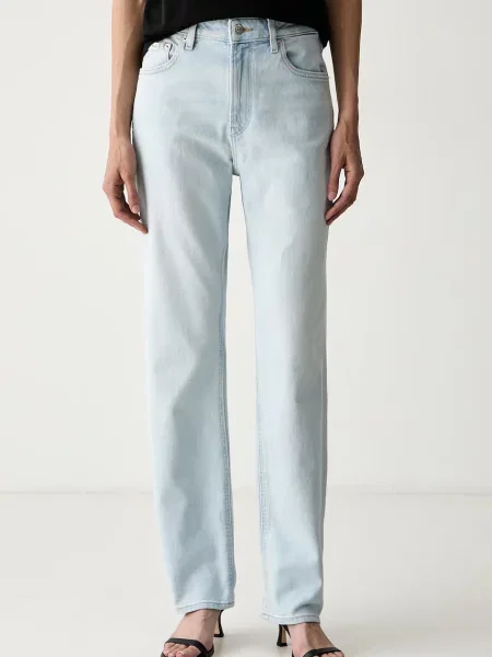 Calvin Klein Jeans blugi straight pentru femei albastru