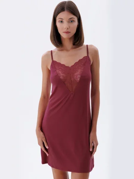 Нічна сорочка Leinle бордовий