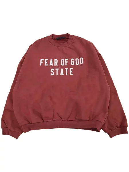 Hanorac Fear Of God Essentials cu imagine roșu