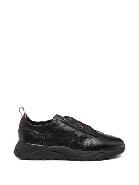 Sneakerși Santoni din piele negru