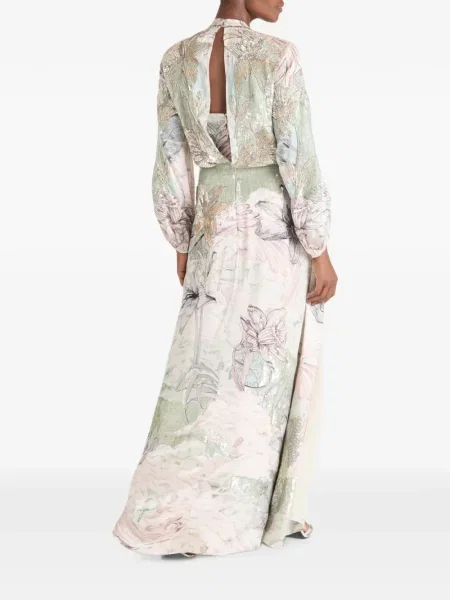 Rochie maxi Temperley London cu paiete cu model floral