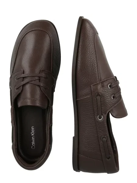 Calvin Klein Nizki čevlji Ess Boatshoe Lth Črna rjava