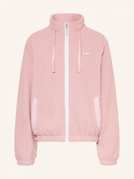 Flâneur Bunda Z Medvídčího Kožešiny Fleece růžová bílá