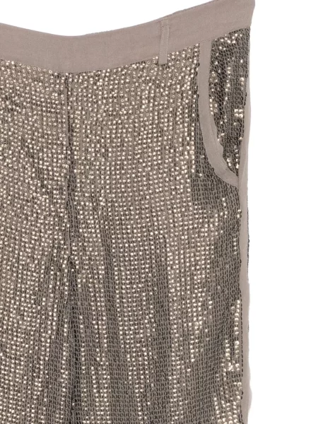 Pantaloni Mes Demoiselles cu paiete verde