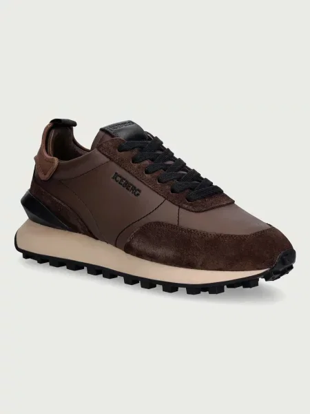 Iceberg Hyper sneakers pentru bărbați din piele maro
