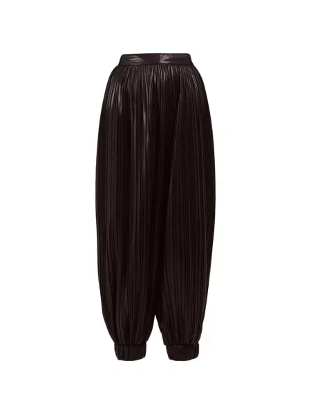 Pantaloni Rowen Rose plisate roz