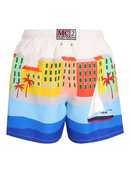Grafic slip de baie Mc2 Saint Barth cu imagine alb
