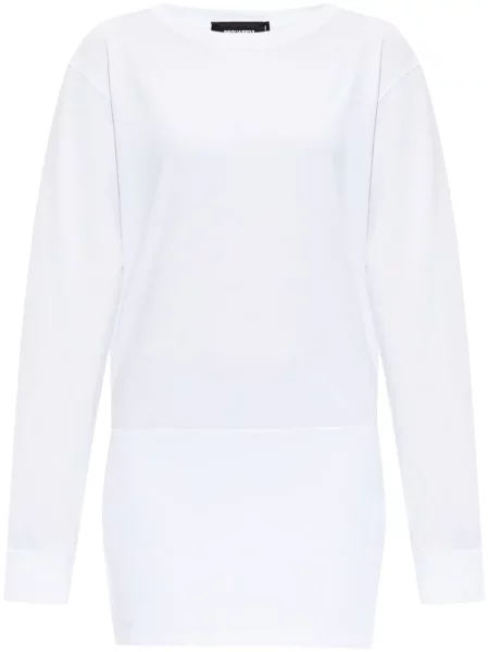 Rochie Dsquared2 cu imagine de costum alb