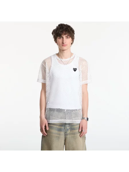 Tricou Comme des Garçons PLAY T-Shirt Red Emblem White M alb