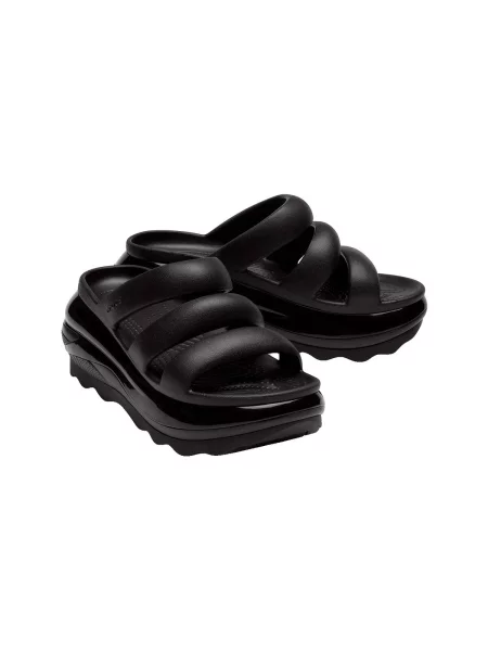 Papuci Crocs cu bretele negru