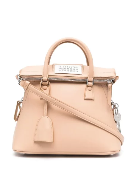 Geanta de piele Maison Margiela din piele roz