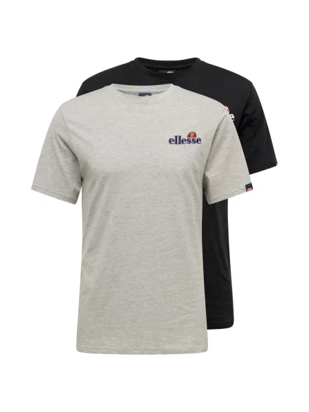 ELLESSE Tricou Voodoo bleumarin / gri amestecat / portocaliu negru