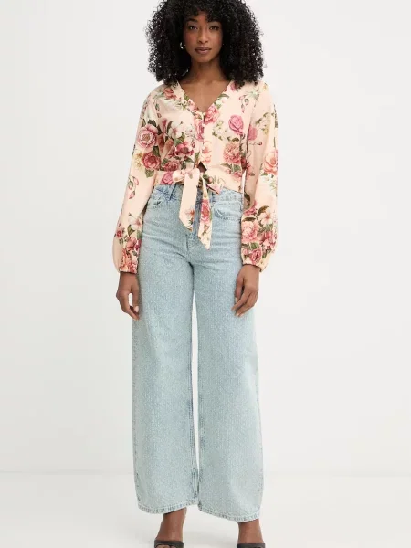 Guess блузка з льоном SHIRLEY