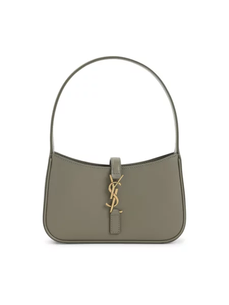 Mała mały torebka skórzana Saint Laurent skórzana zielona