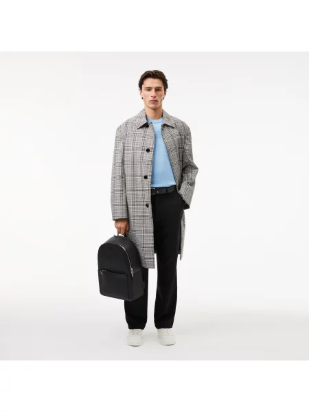 Lacoste Monochromatyczny Sweter Z Okrągłym Dekoltem niebieski