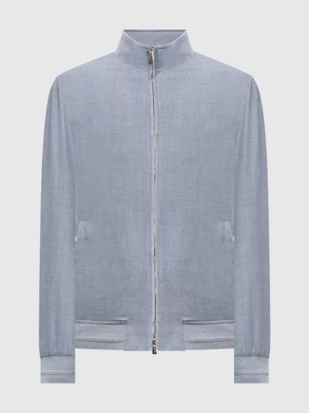 Куртка з кашеміру Enrico Mandelli блакитна