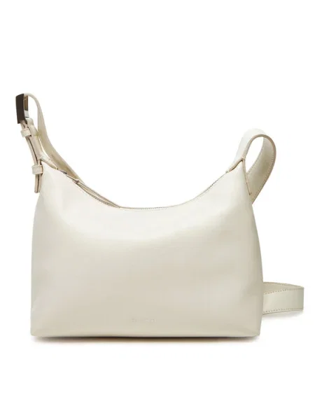 Calvin Klein Geantă Hardware Strap Medium Crossbody Alb bej