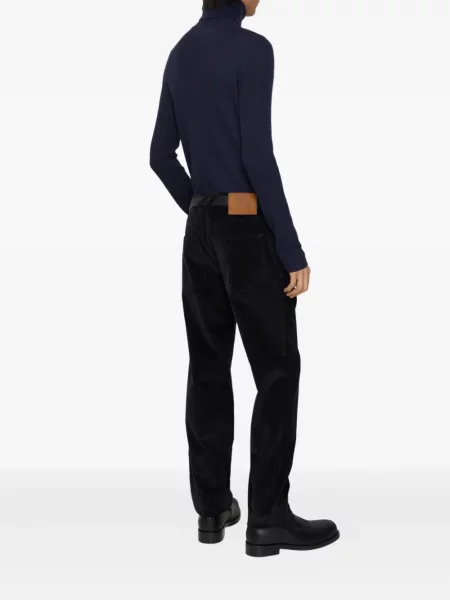 Pantaloni Burberry de catifea cord albastru