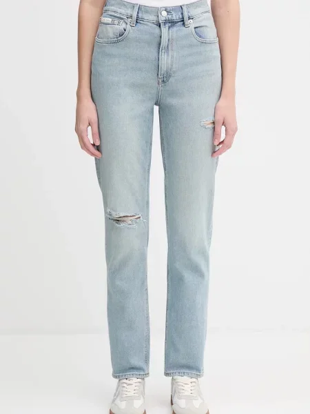 Calvin Klein Jeans jeansy high waist niebieskie