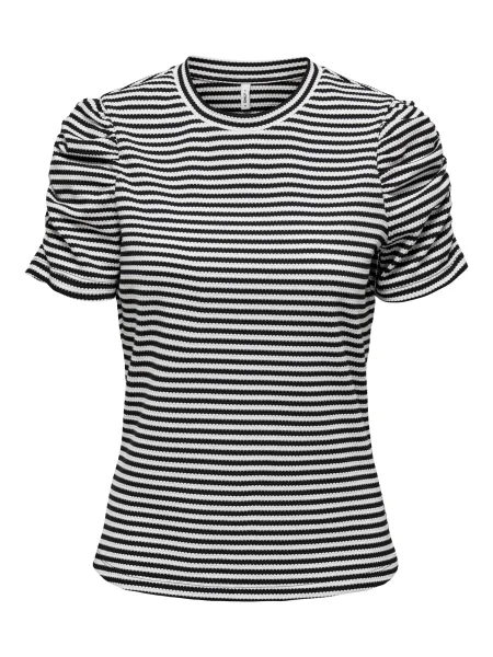 ONLY Tricou IBEN negru alb