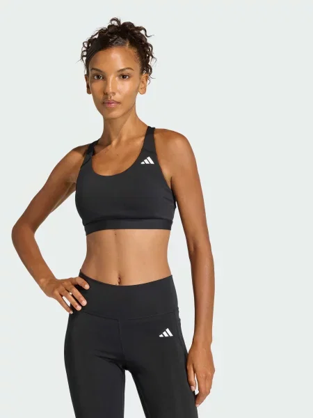 Переработанный спортивный топ Adidas черный
