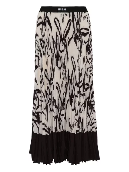 Fusta plisata Msgm cu imagine plisată alb