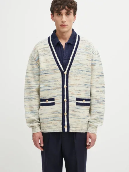 Drôle de Monsieur cardigan din lână Le Cardigan MoulinE bej