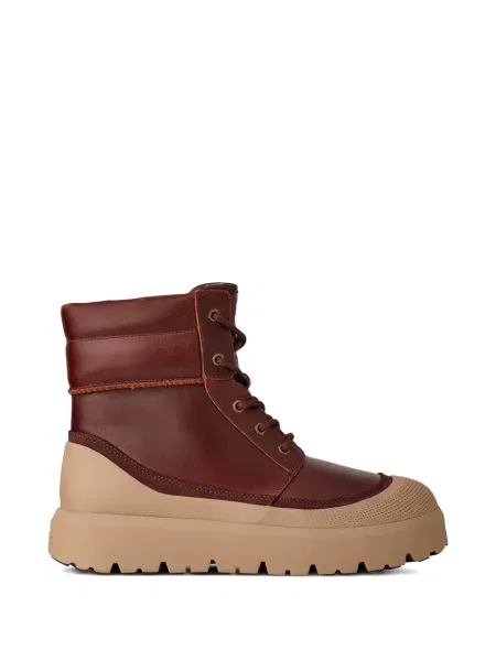 Botine Ugg cu șireturi din dantelă maro