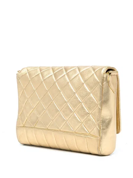 Prošívaná kabelka Chanel Pre-owned zlatá