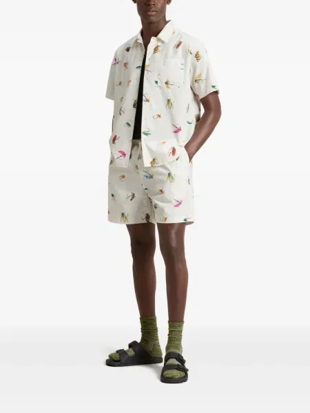 Cămașă Woolrich cu imagine alb